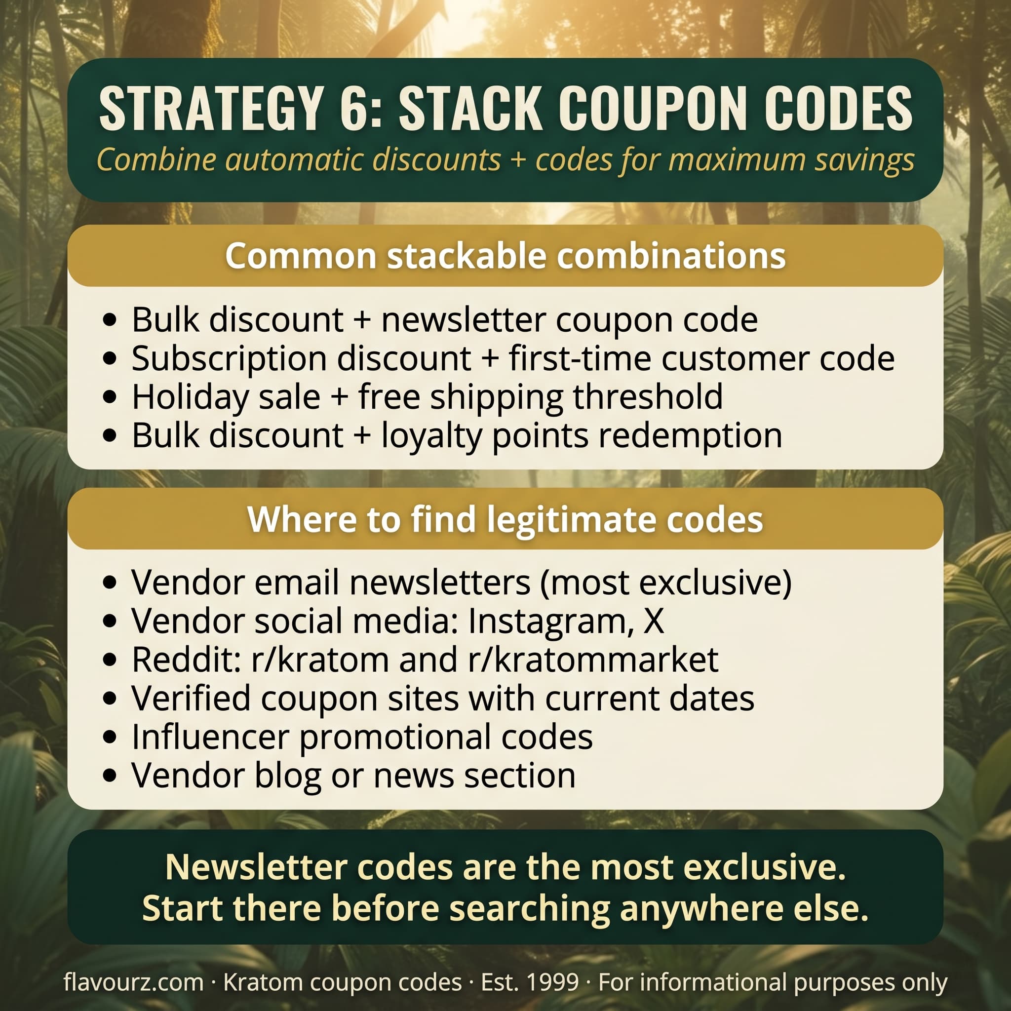 infographic for Strategy 6: Stack Coupon Codes Strategically